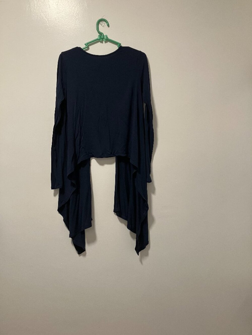 Bcbgmaxazria asymmetrical long sleeve top read description for size